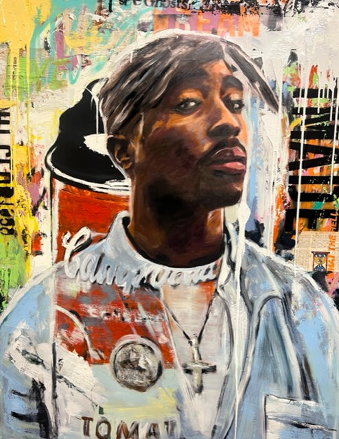 Tupac portrait painting