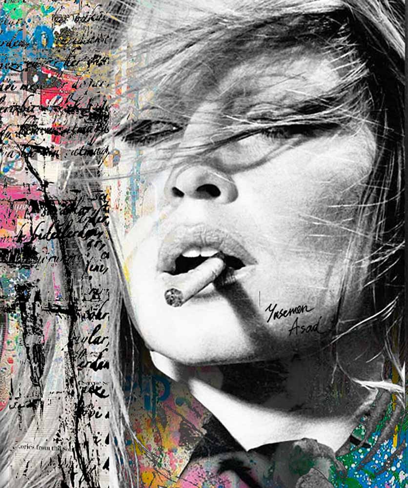 Brigitte Bardot portrait painting